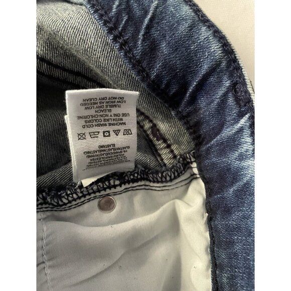 Free People Distressed Skinny Jeans W28L Turquoise Cotton Blend Womens - Picture 4 of 10